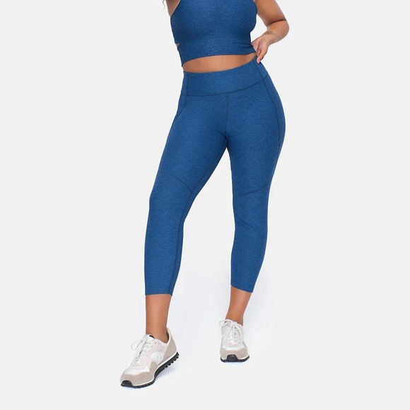 Outdoor Voices Pants - Outdoor Voices 3/4 Warmup Leggings Deep Sea Blue